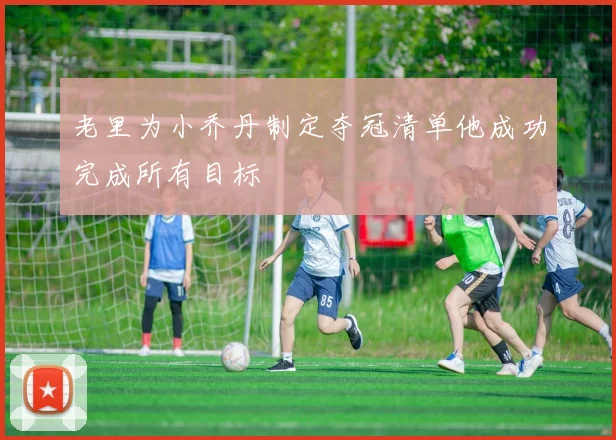 老里为小乔丹制定夺冠清单他成功完成所有目标